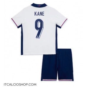 Inghilterra Harry Kane #9 Prima Maglia Bambino Europei 2024 Manica Corta (+ Pantaloni corti)